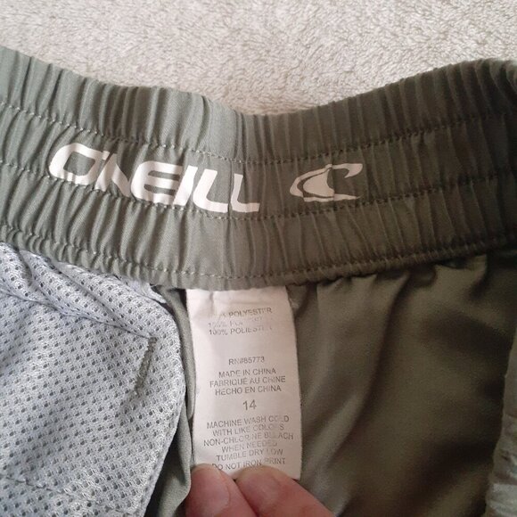 O'Neill Girls Size 14 Olive Green Athletic Lace Shorts - Picture 3 of 9